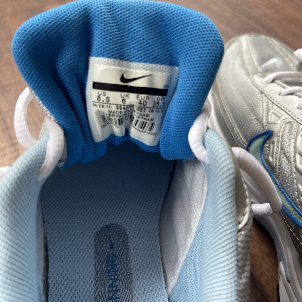 Nike Initiator Women Size 8.5 Running Sneakers Metallic Silver Ice Blue New - Picture 8 of 13